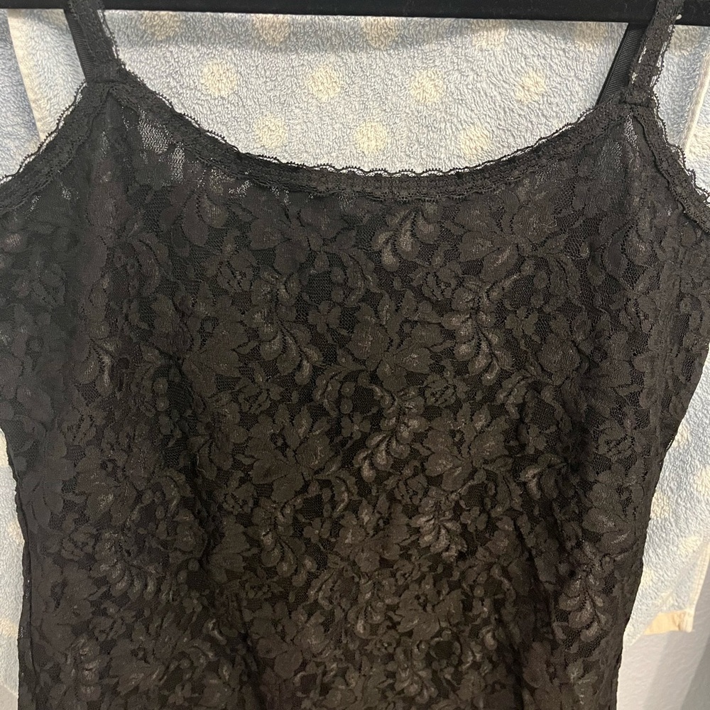 Black lace camisole